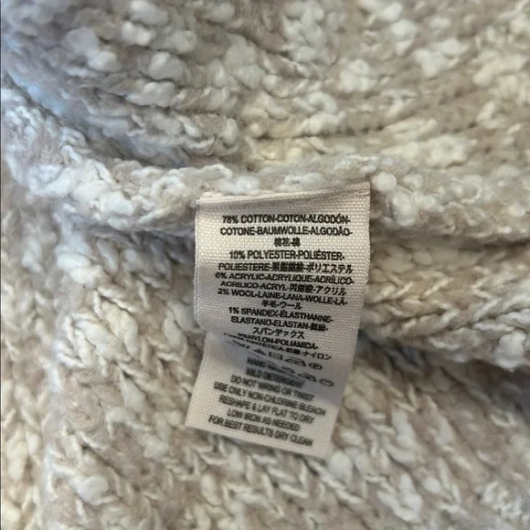 Free People Exaggerated Turtle Neck Sleeveless Sweater in Oatmeal - Picture 8 of 8